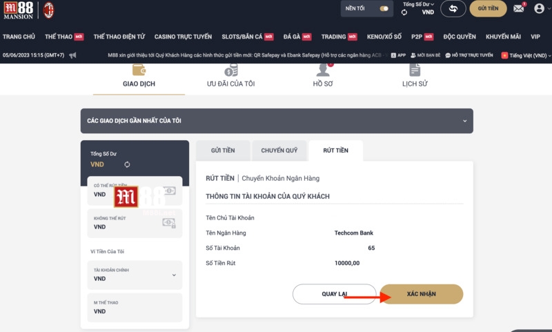 Rút Tiền M88Rút Tiền M88