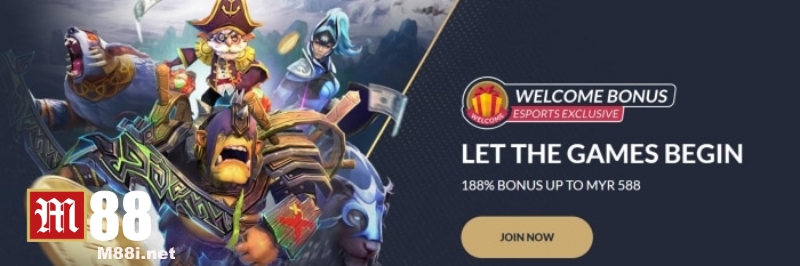 M88 E-Sports Betting - Claim an 188% Bonus