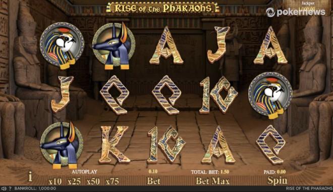 Play Rise of the Pharaohs slot with no deposit