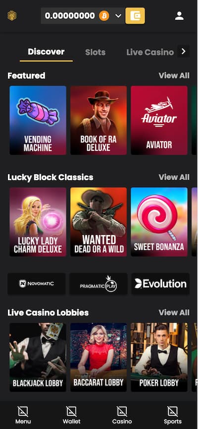 Lucky Block Mobile App