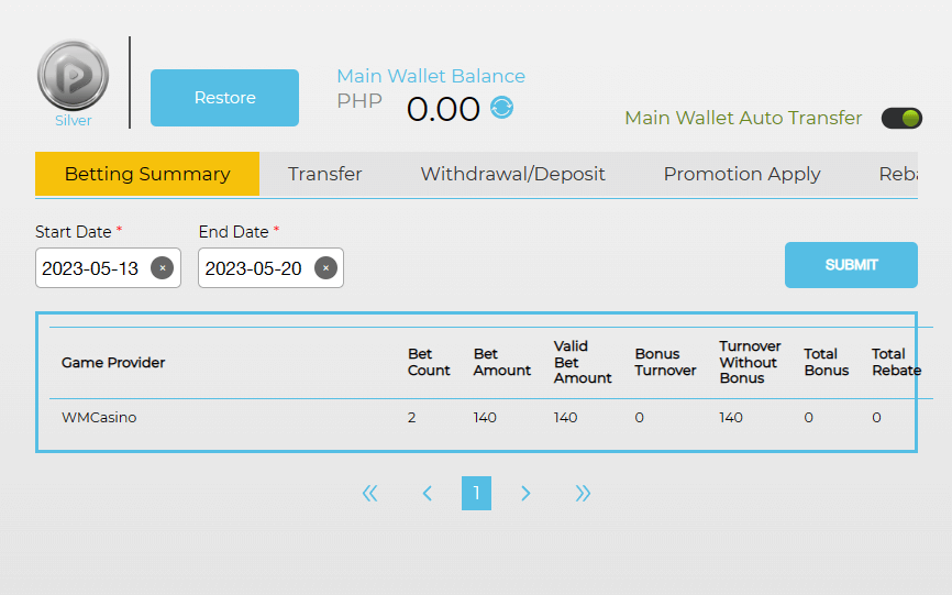 Plae8 Main Wallet